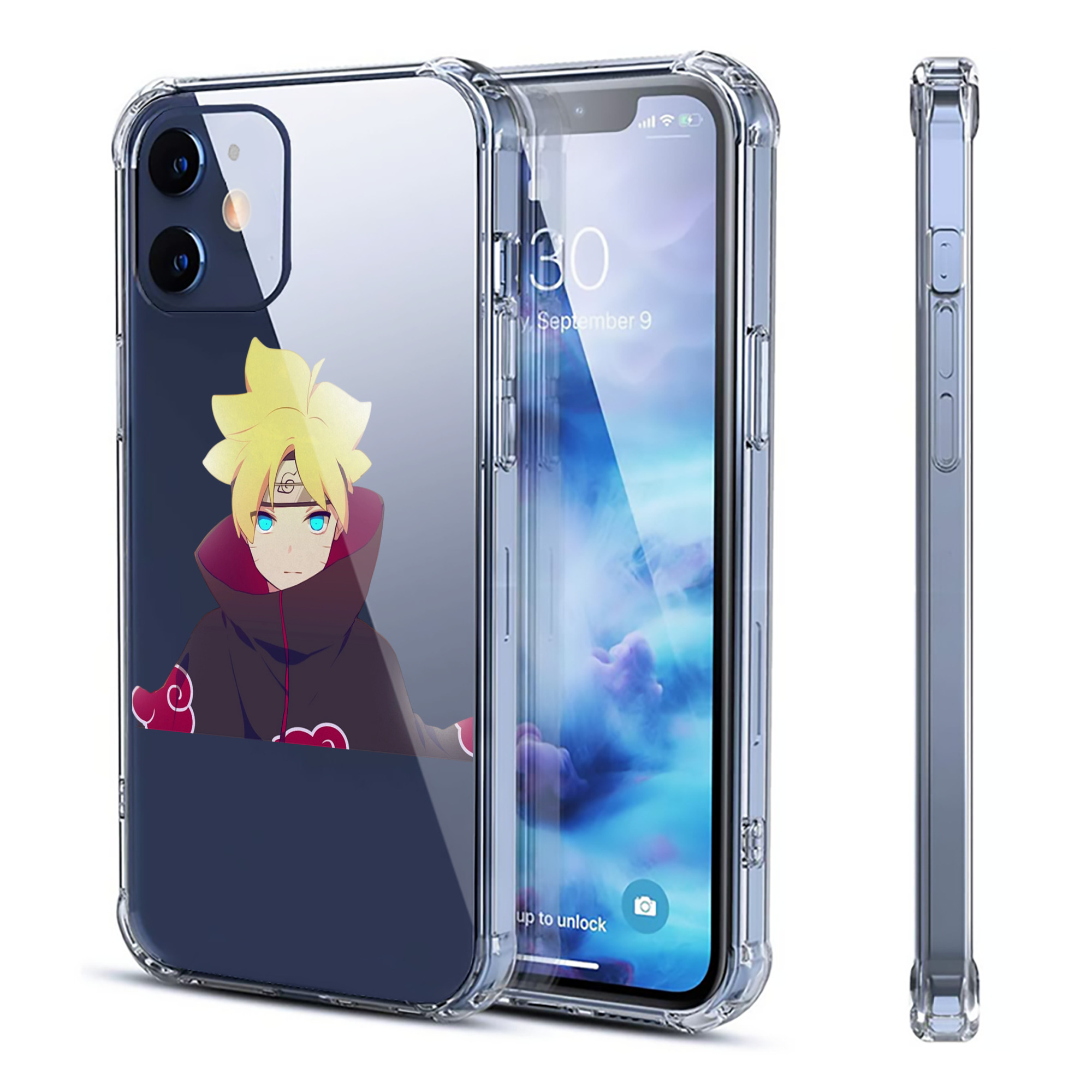 （画像用） NARUTO -ナルト- うずまき ボルト Uzumaki Boruto 【iPhone 12シリーズ対応】透明スマホケース（クリアソフトケース）